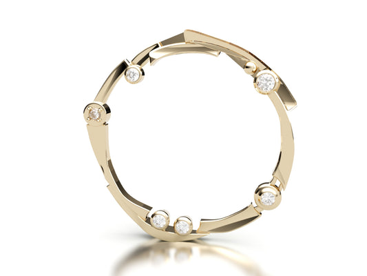 Contemporary Circle Pendant with Diamonds